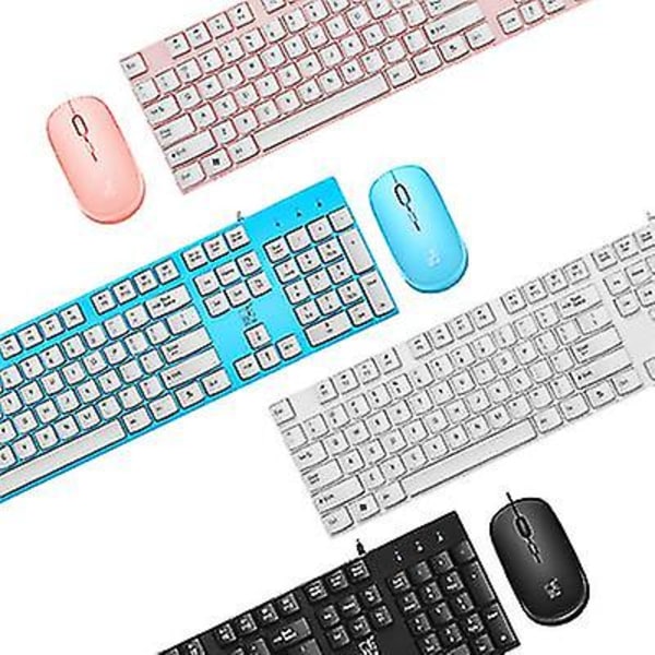 Ultratunt trådbundet USB bytessats för tangentbord och mus (rosa)