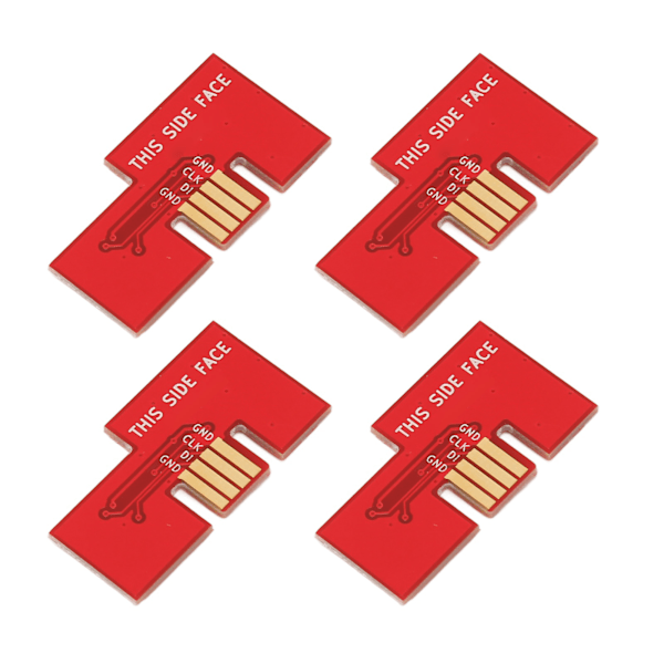 Konsoll Micro Storage Card Adapter Spillkonsoll Minnekortleser for GC SD2SP2 SDLoad SDL 4 stk Rød