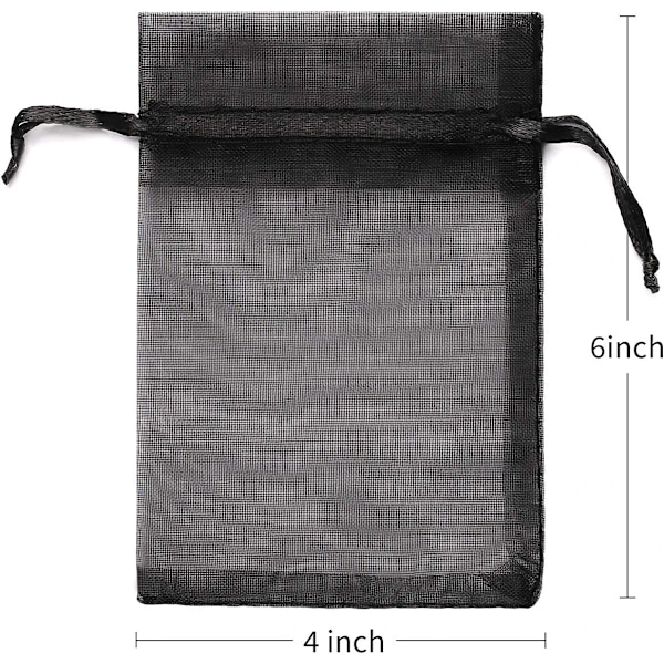 100 kpl 4x6 tuumaa (10x15cm) Vetolangallinen Organza Korut Suosio P