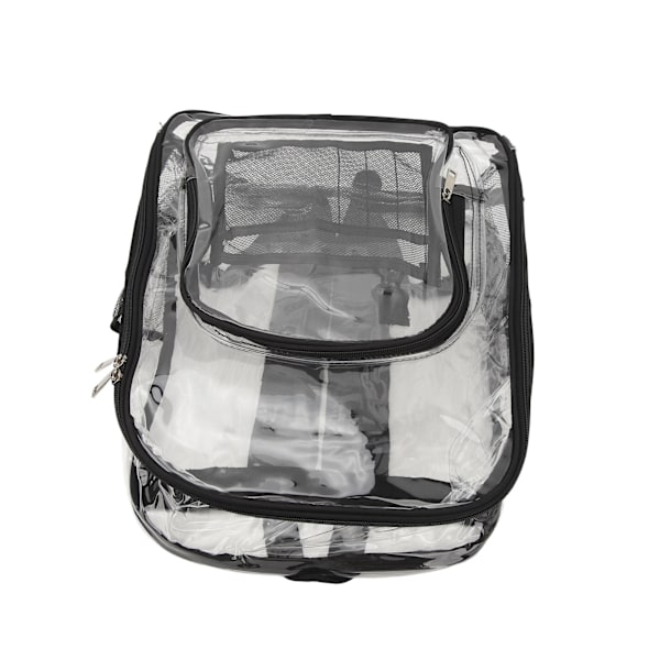 Kirkas reppu, kestävä PVC-läpinäkyvä reppu, vedenpitävä kouluun, työpaikalle, matkoille ja korkeakouluun