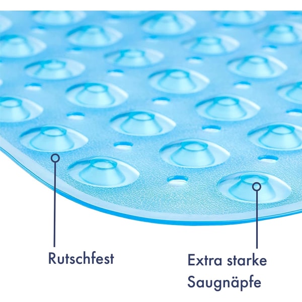 Anti-homela liukueste-kylpymatto, extra pitkä, imukupilla blue