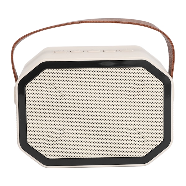 Karaokemaskin Hvit Karaokehøyttaler med 2 Trådløse Mikrofoner Håndholdt Blendende Lys Karaokesystem for Fest Hjemme