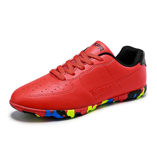 Fotballsko for menn Anti-Skli Fotballsko Knotter Gras Fotball Sneakers 3C22026 Red 37