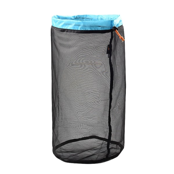 UltraLight Mesh Stuff Sack Opbevaringspose Snøre til rejser blackA 5size