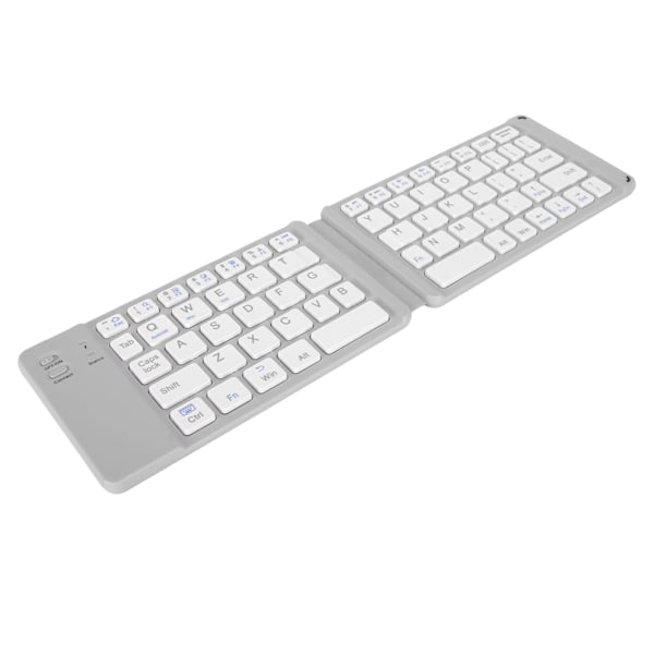Vikbart Bluetooth-tangentbord Slim Fickformat Portabelt Trådlöst Tangentbord för Windows7 8 Surfplatta Notebook Mobiltelefon Grå Vit