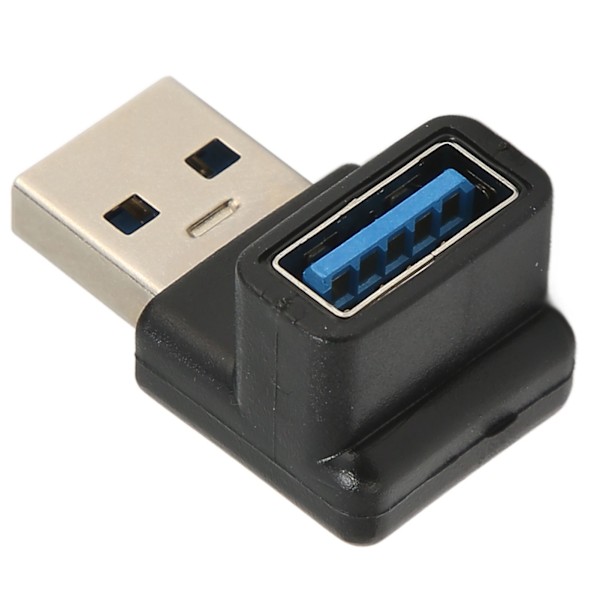 Oikeakulmainen 90 asteen USB-uros - USB-naaras -sovitin, pieni, kannettava, 10 Gbps nopea tiedonsiirto, USB3.1-lataussovitin