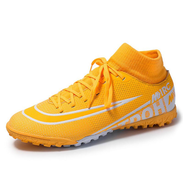 Herre fodboldsko Skridsikre fodboldsko Klamper græsfodboldsneakers Yj8508A Yellow 38