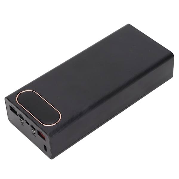 L16 16x18650 DIY Power Bank 2 USB -ulostuloa 22,5 W:n pikalataus Akkukotelon kotelo LCD-näytöllä ja Micro Type C -sisääntulolla, musta