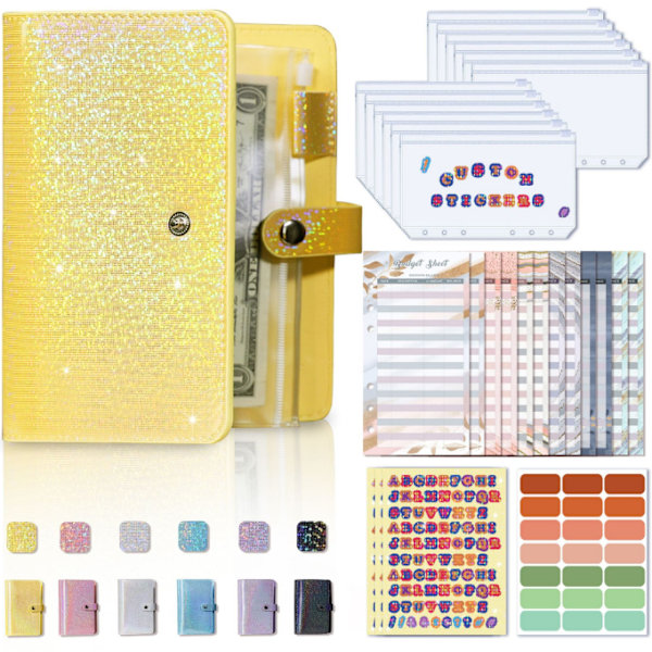 Budgetbind for at spare penge A6 Budgetbind yellow