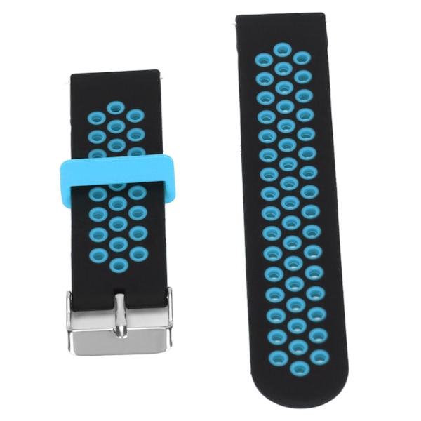 22 mm Universal Silikone Sportsurrem Armbånd til Huawei Watch 3 til Watch 2 til Watch GT Sort Blå
