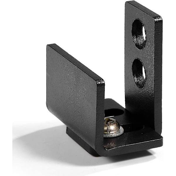 Fjøsdør Bunnplate Guide Heavy Duty Bunnplate Guide Svart Karbonstål Fjøsdør Bunnplate Guide Veggmontert Hårdvare (svart) (1 stk)