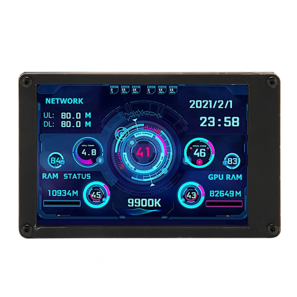 3,5 tommer IPS USB Mini Skærm CPU GPU RAM Temperatur Data Monitor PC Sensor Panel Display med 4 Pin Bundkort Kabel