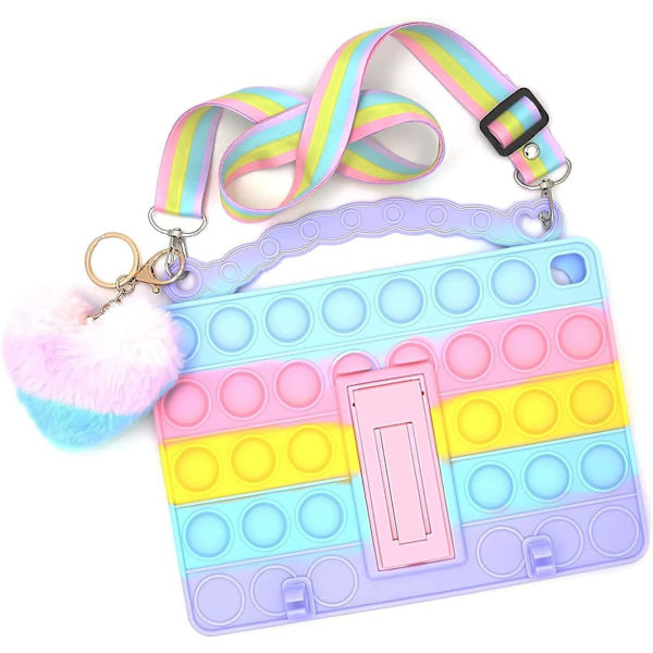 Barn Popit-etui for iPad Air 5. generasjon 2022/iPad Air 4. generasjon 2020 10,9 tommer med stropp & kickstand & hengende & pennholder
