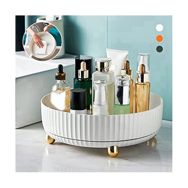 Roterande förvaringsställ, roterande organizer white