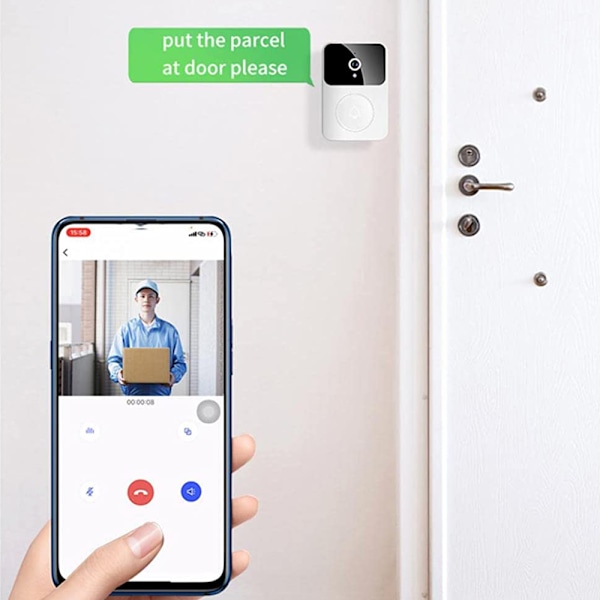 HD WiFi Langaton Videoovikello Kamera Yövalvonta Ovikello