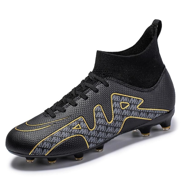 Fotballsko for menn Anti-Skli Fotballsko Knotter Gras Fotball Sneakers Yjck15-1 Black 41