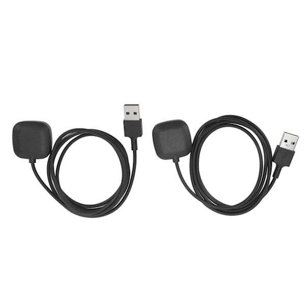 2 st 5V Smartwatch Laddare Trådlös Laddningsdocka Dataöverföring Laddningskabel för Fitbit Versa 3 Sense 1M