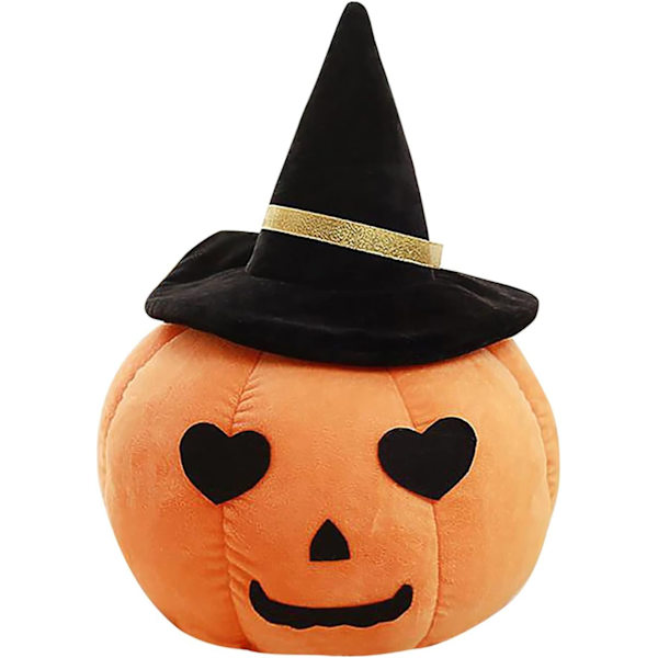 Halloween Dekoration Bordsplade Ny Kreativ Halloween Sjov Græskar Pude Kærlighed Måneformet Hat Plyslegetøj