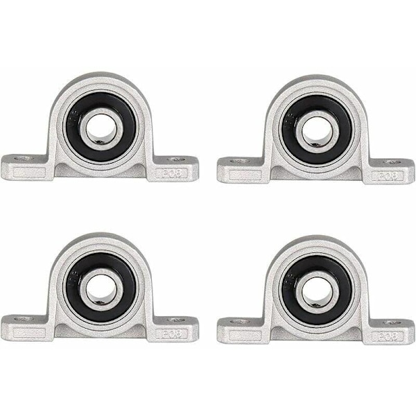 4 stk. bloklejer, 10 mm kuglelejer, pudebloklejer, flangehuller selvmonteret støtte selvnivellerende