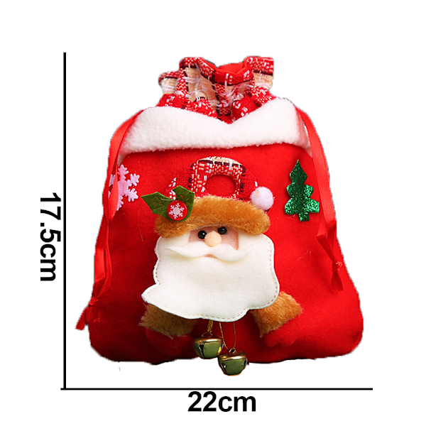 Julklappspåsar Julpåse dragsko festväskor present style 1