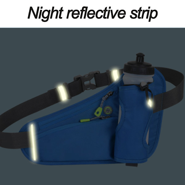 Hydrateringsbälte för rinnande vattenflaskor med vattenflaskhållare H Navy blue
