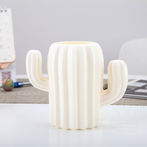 för Creative Cactus Desktop Organizer Blyertspenna Pennhållare Behållare Borstkruka Brevpapper Skolkontorsmaterial Green