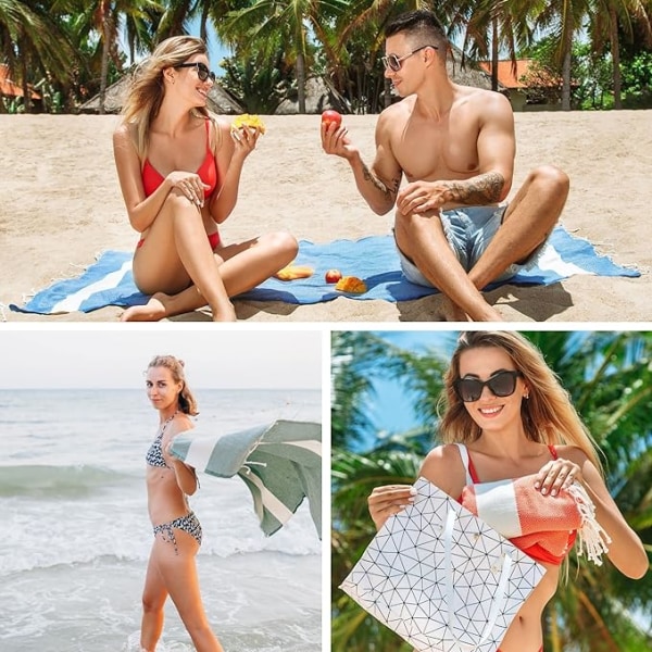 Strandhandduk i bomull 100 x 200 cm - Originalex kvalitet - Orientaliskt bastutyg, picknickmatta, resefilt, strandhandduk, strandhandduk för kvinnor