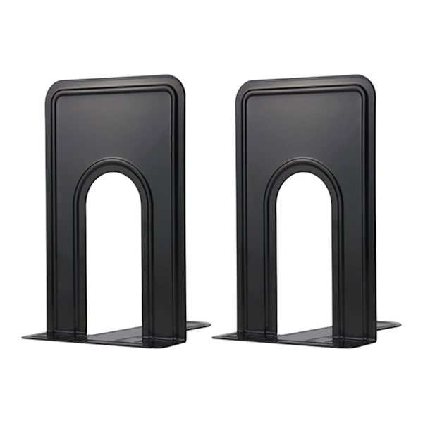 1/2 2x halkfri metall bokstödsfäste Enkel åtkomst till böcker med Black (medium) 2Set