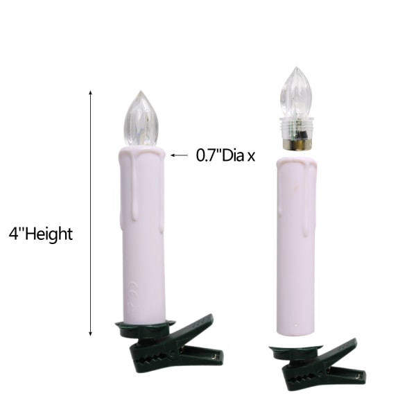 10 ST LED Jullys Elfenben / Krem, Dimbar, Flimmermodus, Timer