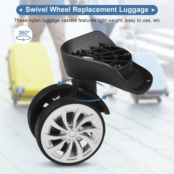 Bagage svängbara hjul, Universal svängbara hjul, resväska Byt