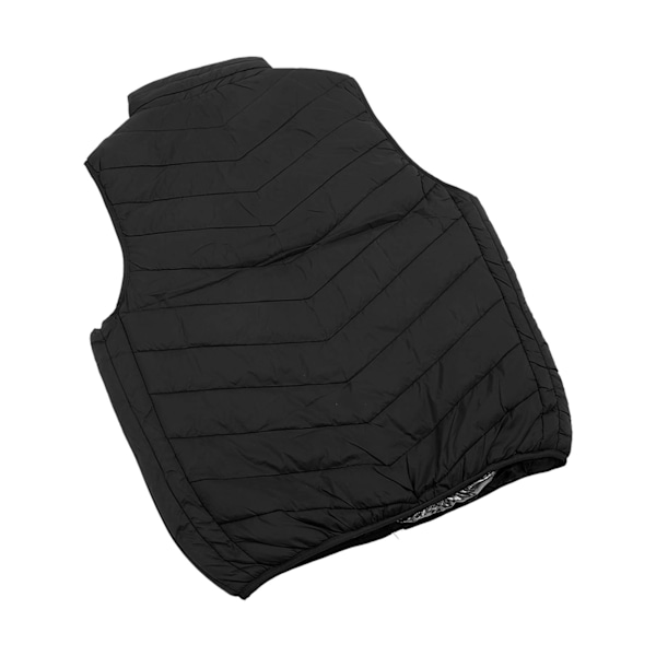 Oppvarmet Vest USB Elektrisk Oppvarmet Jakke Vest med 3 Varmeinnstillinger 4 Varmesoner for Menn Kvinner M01 Stil Svart XL
