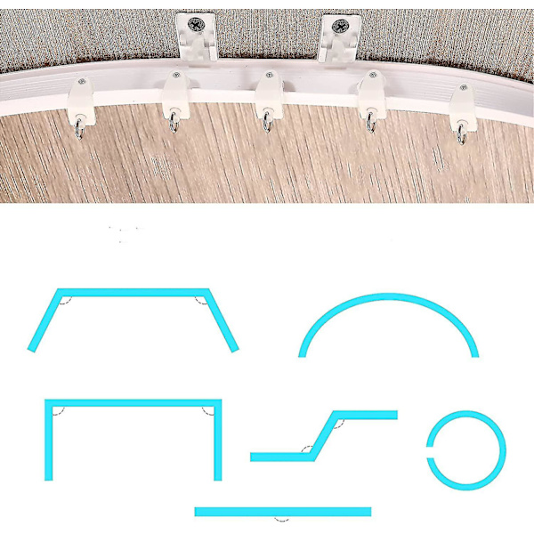 5 meter fleksibel takskinn for gardiner