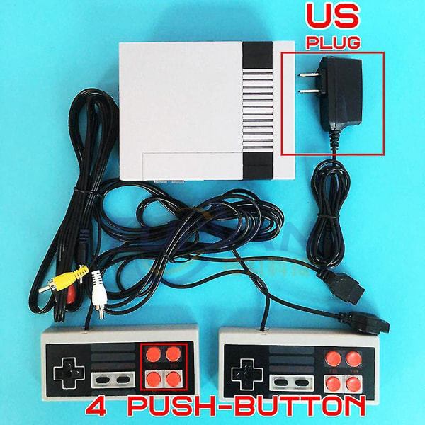 Retro TV Mini Underhållning Spelkonsol 620 Klassiska TV-spel Hand US plug-4Button
