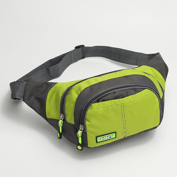 Män kvinnor Fanny Pack Midjeväska Mobiltelefon Utomhus Crossbody Sport Löpning Taktisk Bröst Mobiltelefon Green