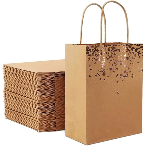 Festpåsar av papper med vacker gulddesign, kraftpapper