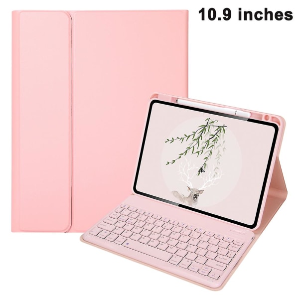 Kompatibelt Ipad-tastatur med penneholder Altomfattende cover-ipad/air4/10.9 Cherry Blossom Powder almindelig model