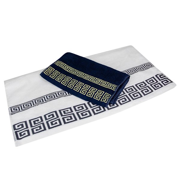 Handduksset i Klassisk Design -  och Blå white