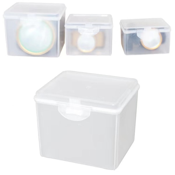 Flip Transparent Desktop torage Box LED trålkastare Förpackning Bo S