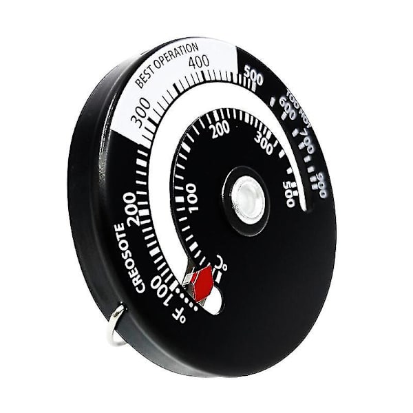 2 stk. termometer til ovn Rør Brændeovn temperaturmåler, pejstermometer hvid urskive Bimetal termometer med pejsventilator termometer