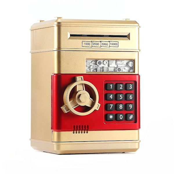 Spargris Bankautomat Passord Pengboks Automatisk Elektronisk Spargris Myntsparbank Bankboks Innskuddsseddel Black