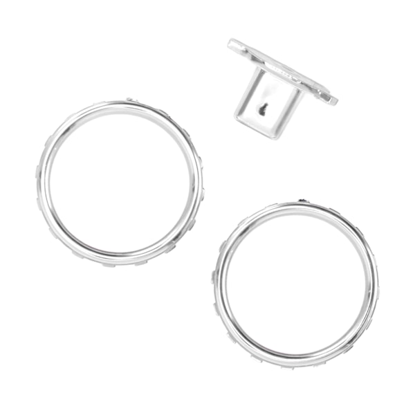 Dekorative accentringe til Xbox Elite Series 2-controller, mat krom, udskiftningsdele til switch-knapper, sølv