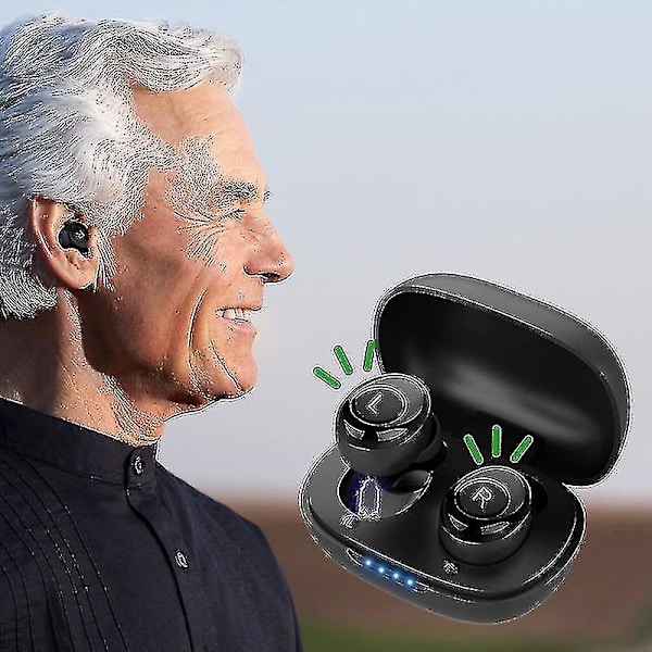 Bluetooth hörapparat Uppladdningsbar osynlig hörapparat-app Digital ljudförstärkare för dövhet Trådlös Aparelho Auditivo H001 Local Ship