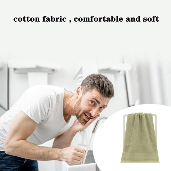 Handduk i ren bomull | Grön & Vit | Set med 4 Ultra Soft Combination 1