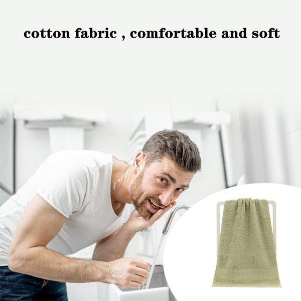 Håndkle i ren bomull | Grønn & Hvit | Sett med 4 Ultra Soft Combination 1