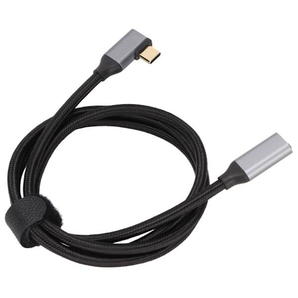 4K 100W PD 5A Oikeakulmainen 90 Asteen Kulma Gen 2 USB3.1 Type C Uros-Naaras Jatkojohto 1m