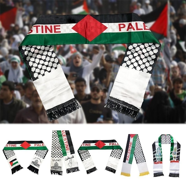 Palestina Flagg Skjerf Palestina Nasjonalflagg Halsduk 9 9 9