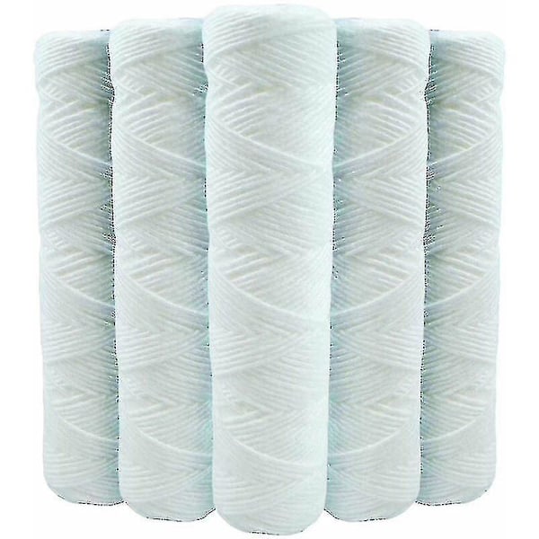 Sett med 5 spolfilterpatroner Antisediment 9 tommer 3/4 - 20 mikron kompatibel med 10 tommers filter produsert i Frankrike - Shlm