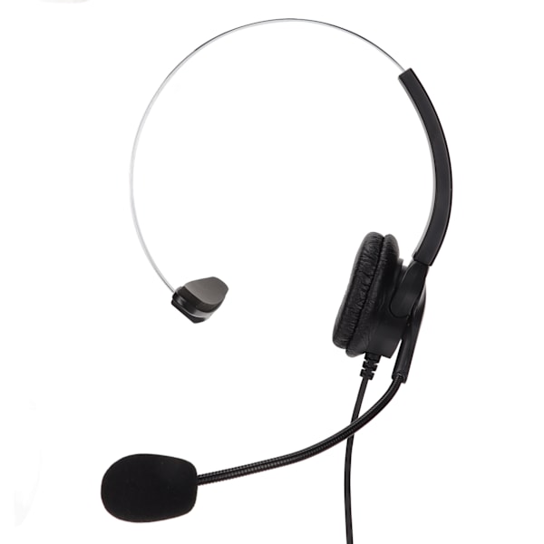 3,5 mm Enkelt Sidet Business Headset Justerbart Komfortabelt Mono Call Center Headset med Mikrofon til Telefoner Laptops