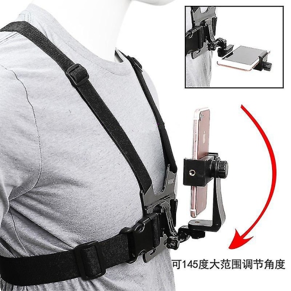 Mobiltelefon Chest Mount Harness Strap Holder, smartphone Chest Mo