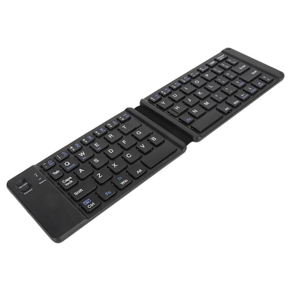 Sammenleggbart Bluetooth-tastatur, slank lommeformat, bærbar trådløst tastatur for Windows7 8 nettbrett, bærbar PC, mobiltelefon, svart